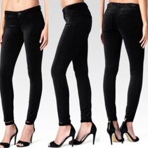 PAIGE Black Velvet Verdugo Ultra Skinny jeans size 27